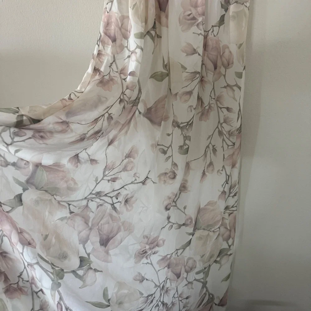 Show Me Your Mumu Floral Maxi Dress Large Off Shoulder Ruffle Garden Party Boho - Picture 3 of 8
